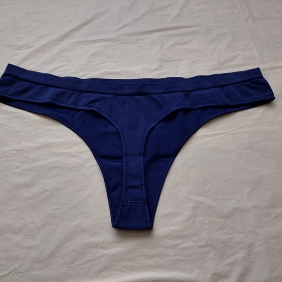 PINK VICTORIA'S SECRET BLUE INVISIBLE THONG PANTY - Picture 6 of 9
